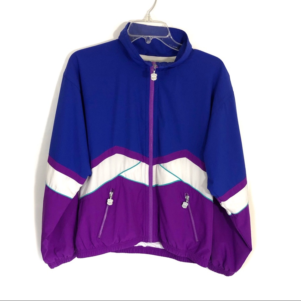 Kaelin vintage unisex colorblock wind breaker - Picture 1 of 6